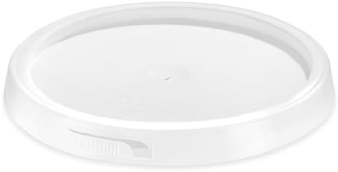 House Naturals 1 Gallon Food Grade BPA Free Bucket Container with Lids (Pack of 5) Made in USA (5, White)