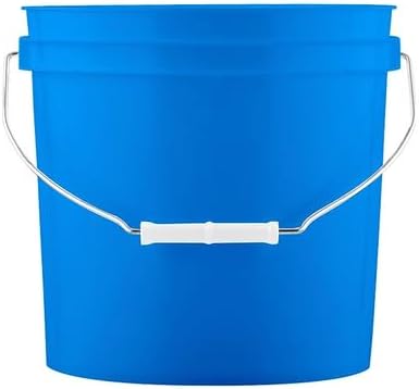 House Naturals 2 Gallon Food Grade Plastic Bucket with Screw on lid- 3 Colors- Made in USA containers- Pack of 3