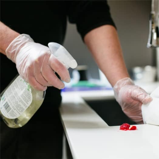LW Concept Clear Vinyl Exam Gloves for Medical/Food Safe/Cleaning/Handling Use Multipurpose Latex & Powder Free, 3.5 mil (LW3004, X-Large, Case of 1000)