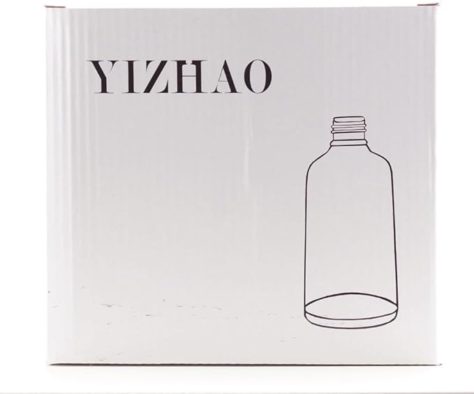 YIZHAO Amber Glass Spray Bottles 4oz, with Small Fine Mist Spray, Metal Cap, Refillable for Essential Oil,Travel,Cleaning,Perfume,Aromatherapy,Makeup – 9 Pcs