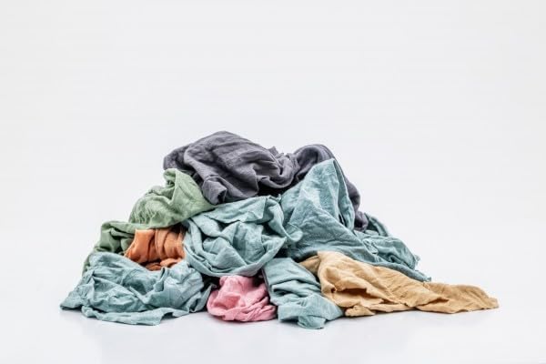 TriceEssentials Recycled White & Multicolored T-Shirt Cloth Rags–All-Purpose Cleaning Rags for Paint Spills,Staining,Polishing,Dusting–Soft,Reusable Wiping Cloths (Multi-Color, 25 lb)