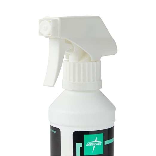 Medline Skintegrity Wound Cleanser, 8 ounce Spray Bottle, for wound cleaning, debridement, removing protein, pressure injuries, infected wounds, spray can be adjusted from mist to stream, Case of 6