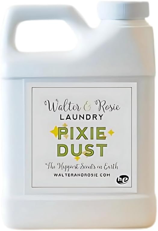 Walter & Rosie Pixie Dust Luxury Laundry Detergent - Infused with Pink Sugar and Champagne Bubbles - Cleans All Fabric Types - Machine Wash - 16 Oz - Highly Fragrant Laundry Detergent