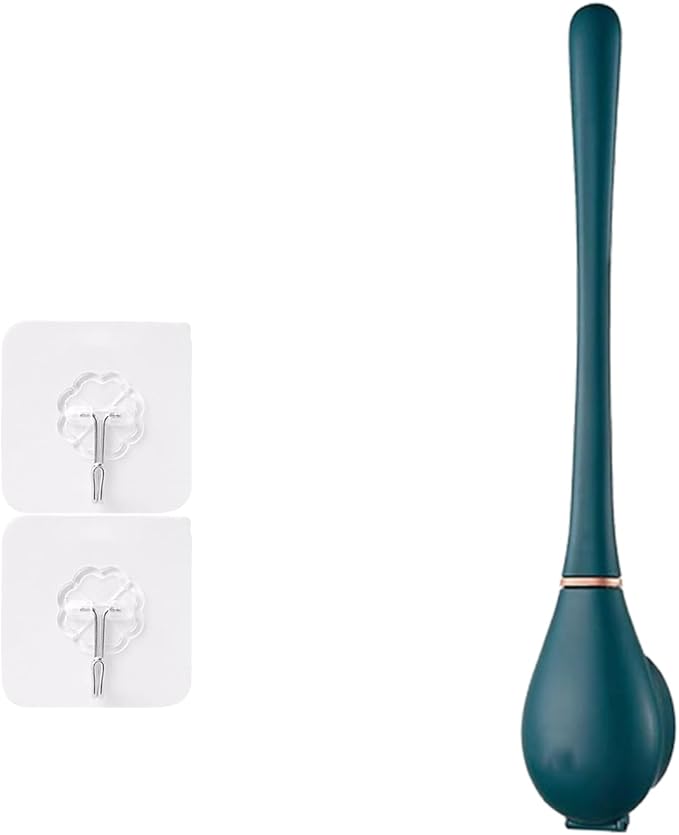 2025 New Modern Flexible Silicone Toilet Caspa for Home，Silicone Toilet Bowl Brush & Holder Set, Wall Mounted Cleaning Kit with Dispenser, Flexible & Hygienic Bathroom Scrubber for Home (#A)