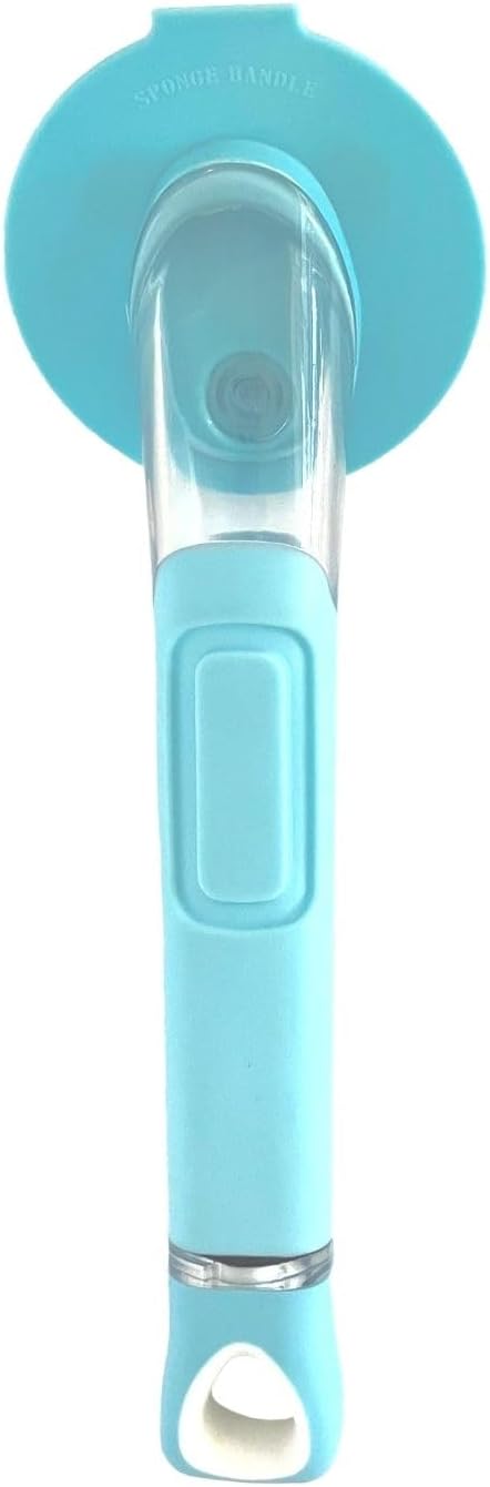 The Original Smiling Handle with Soap Dispensing for Scrub Daddy (Reg. TM) Sponge and Scrub Moji Sponge (Light Blue)