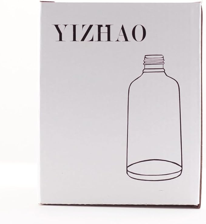 YIZHAO Black Glass Dropper Bottle 4oz, Tincture Bottles with Glass Dropper, for Essential Oils, Aromatherapy, Cosmetic, Laboratory, Pharmacy, Liquids, Travel –4 Pcs