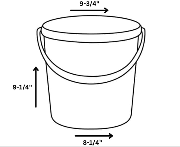 House Naturals 2 Gallon Food Grade Plastic Bucket with Screw on lid- 3 Colors- Made in USA containers- Pack of 3
