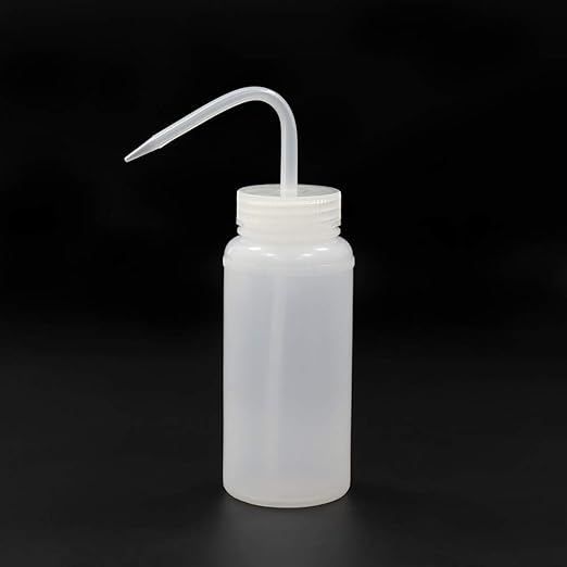 ULAB Scientific Wash Bottle Set, 1 of Each for Self-Venting Safety Wash Bottles of Distilled Water and Acetone, Vol.500ml, LDPE Material, 1pc of General Wide-Mouth wash Bottle, LDPE Material