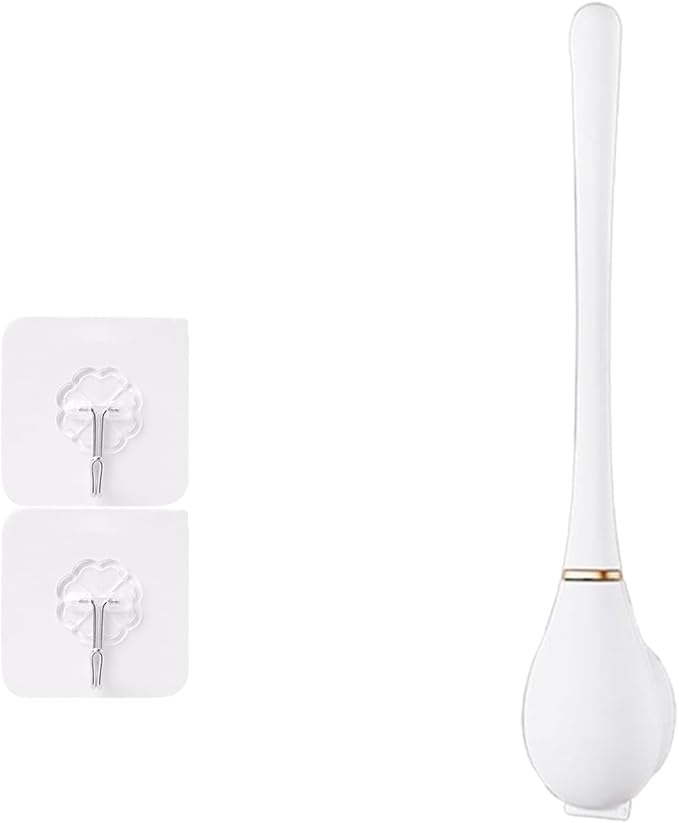 2025 New Modern Flexible Silicone Toilet Caspa for Home，Silicone Toilet Bowl Brush & Holder Set, Wall Mounted Cleaning Kit with Dispenser, Flexible & Hygienic Bathroom Scrubber for Home (#B)