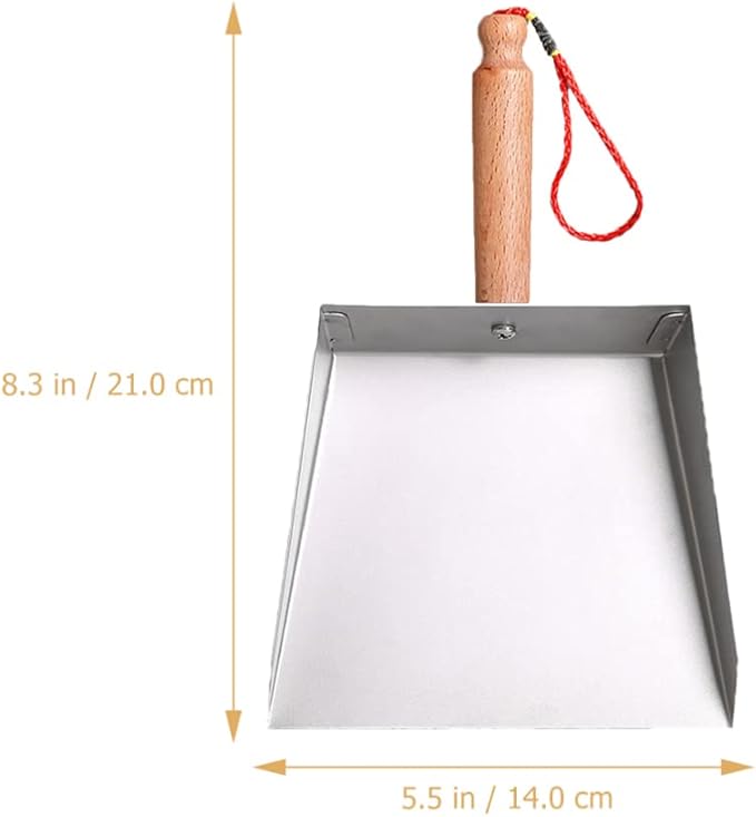 VOSAREA Mini Dustpan Stainless Steel Small Dustpan Portable Short Handle Compact Dust Pan for Workshop Table Desk Key Board