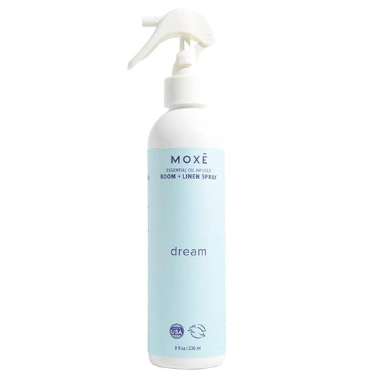 MOXE Dream Linen & Room Spray, Essential Oils for Sleep, Natural Aromatherapy Mist, Bedding, Pillows, Sheets, Home & Bedroom, Lavender, Chamomile, Lemongrass, Grapefruit, 8 Ounces (1 Pack)