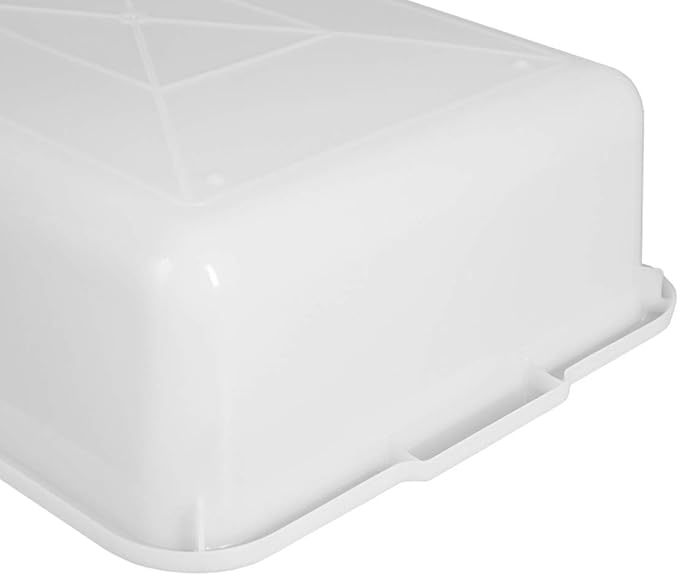 White 4-Pack Commercial Bus Tubs Box/Tote Box, Stackable Plastic Utility 13 Liter Storage Bin with Handles, Dish Wash Basin Tub Pans