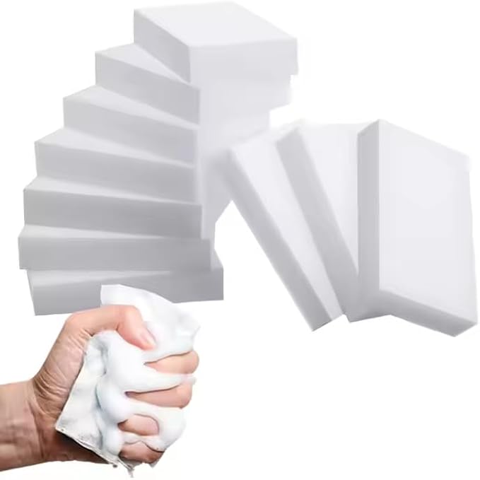 50 Pack Melamine Sponge Foam Pads,Multi-Functional Household Cleaning Kitchen Dish Sponge for Furniture,Bathroom,Bathtub, Sink,Floor, 1.18in - Kitchen & Bathroom Scrub Pads (Extra-Thick) (100)