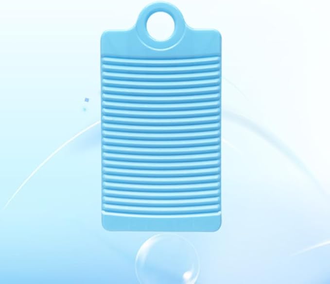 Veemoon Mini Laundry Washing Board Portable Plastic Hand Washing Board Household Washboard Clothes Wash Scrubbing Tool for Travel and Home Manual Clothing Clean (12.4x6.6 Inch, Blue)