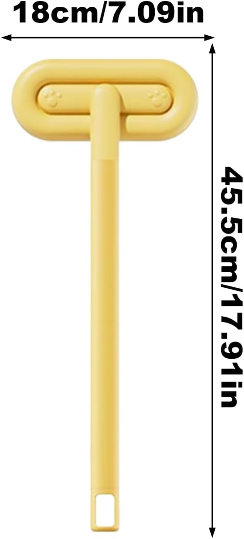 Removal Broom, 17.91 Inches Reusable Ergonomic Brush with Extended Handle for Shedding Control, Pet Hair Cleaner with Sturdy Design and Easy Use, Cleaning Tool for Sofa Rug Vehicle Indoor Laundry