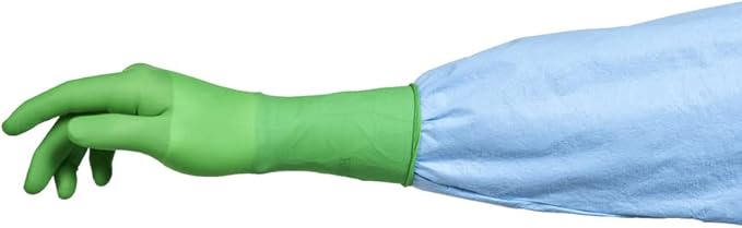 HALYARD Micro Surgical Gloves Sterile Polyisoprene Individually Wrapped Pairs Powder Free Medical Disposable Gloves, 7.9 mil, Size 9.0 XL, Green, SGL90090 (Box of 50 Pairs - 100 Total)
