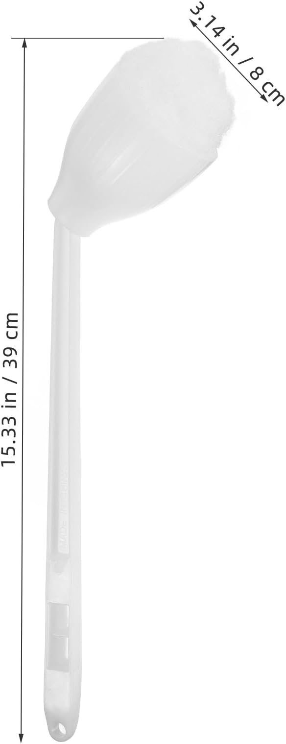STOBAZA Long Handled Toilet Brush with Soft Silicone Bristles for Deep Cleaning Under Rim and Toilet Bowl Bathroom Accessory 15.35 Inch