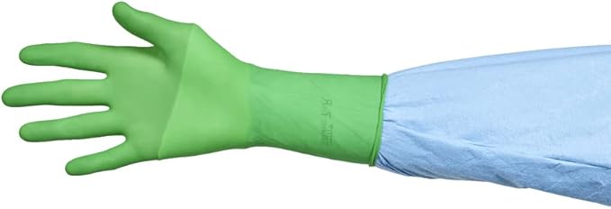 HALYARD Micro Surgical Gloves Sterile Polyisoprene Individually Wrapped Pairs Powder Free Medical Disposable Gloves, 7.9 mil, Size 9.0 XL, Green, SGL90090 (Box of 50 Pairs - 100 Total)