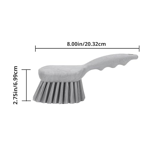 SPARTA 40541EC02 Plastic Scrub Brush, Utility Brush, Kitchen Brush With Hanging Hole For Cleaning, 8 Inches, White