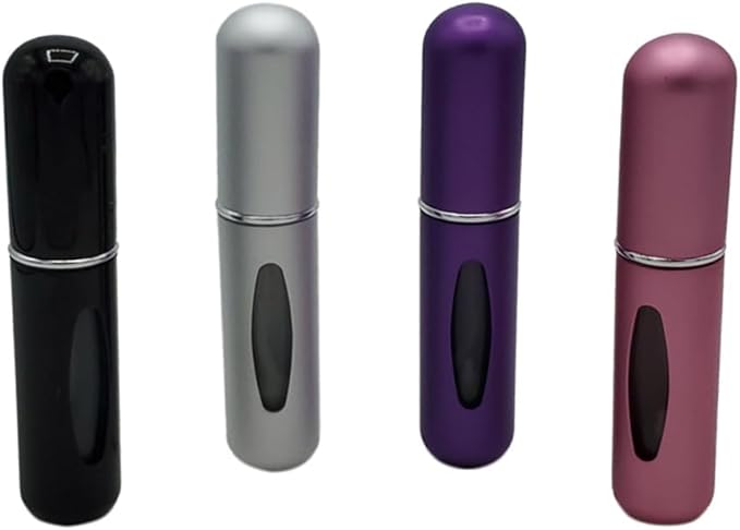 Portable Perfume Storage Bottle Refillable atomizer spray compact travel size up to 70 sprays easy refill fine mist TSA approved leak proof (Gold)