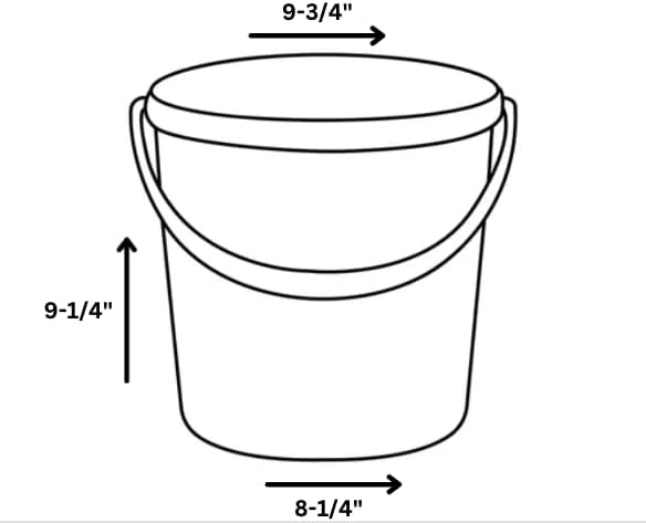 House Naturals 2 Gallon Buckets pails with Lids - Food Grade - BPA Free Plastic containers -(Pack of 3) Made in USA