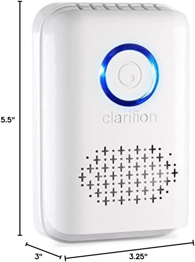 Clarifion ODRx - UV-C Cat Odor Deodorizer & Eliminator, Removes Cat Pee Smell, Filterless, Quiet, Compact Air Freshener for Bedrooms, Living Rooms, Litter Box Areas, Eliminates Ammonia Odors