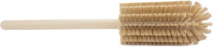 SPARTA Scrub Brush Bottle Brush, Dishwasher Safe Brush with Hanging Hole for Cleaning, Plastic, 16 Inches, Tan