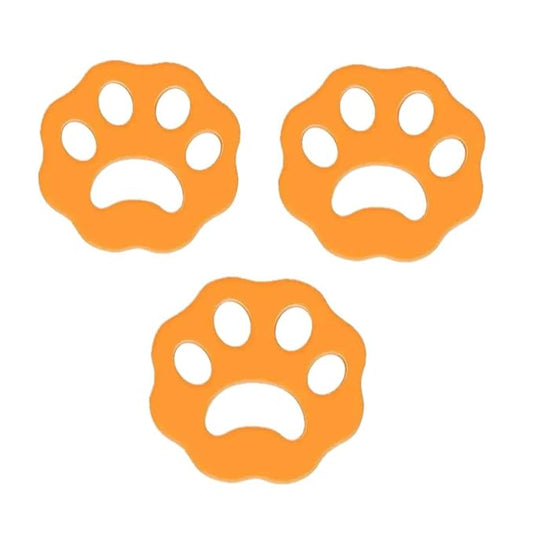 Wavy Orange Silicone Pet Hair Remover for laundry 3-pack