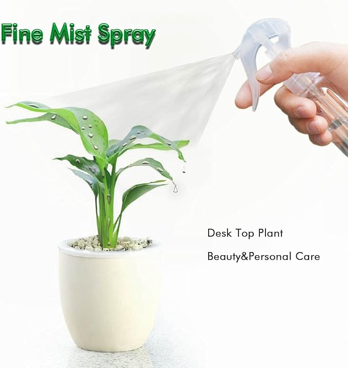 Small Spray Bottles, Hair Spray Bottle 3.5oz/100ml Clear Plastic Fine Mist Travel Size Mini Empty Bottle Set Refillable Reusable Liquid Container for Essential Oils Water Squirt (4 Pack)