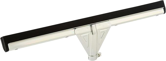 Restaurantware-SQUEEGEE ONLY: Clean Tek Professional 21.75 Inch Floor Squeegee, 1 Broom With Double Rubber Blade - Handle Sold Separately, Heavy-Duty, Steel Wiper For Concrete Floor