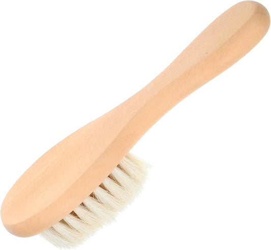 Boar Bristle Laundry Scrub Brush for Delicate Fabrics Soft Cleaning Brush for Stains for Cotton and Linen Clothing