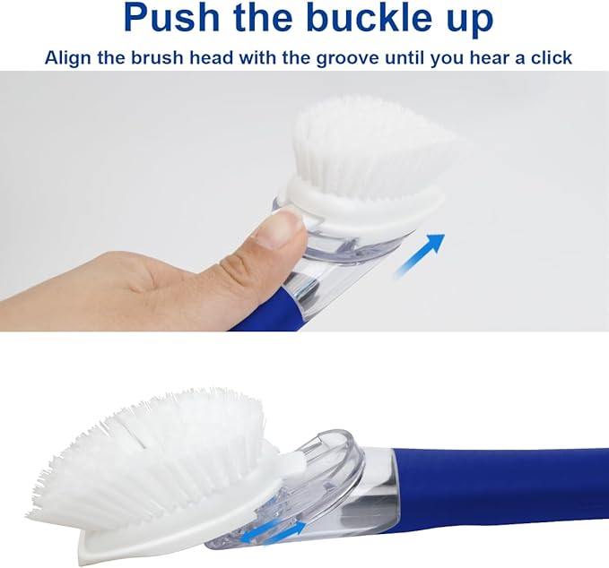 CELOX Dish Brush with Soap Dispenser, Scrub Brush for Kitchen Cleaning