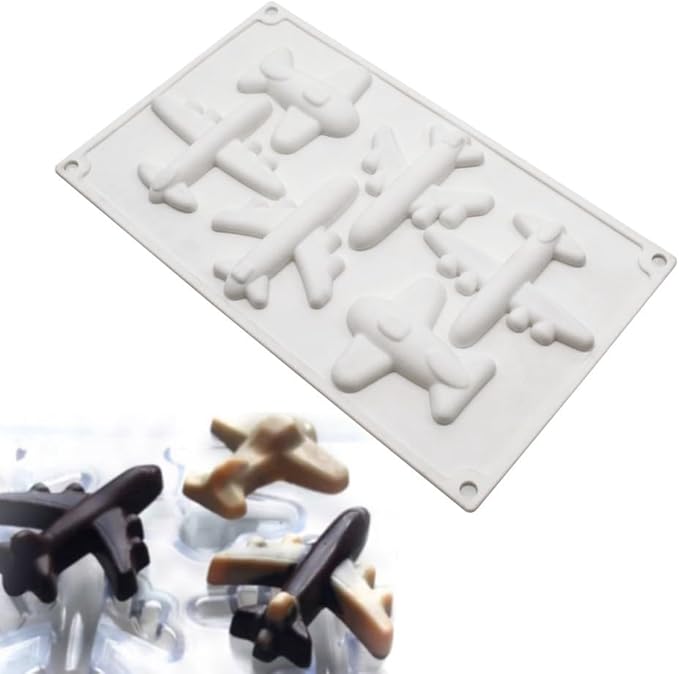 Silicone Mold for Cake DIY Baking Chocolate Eco-Friendly Cake Mold Candy Chocolate Cake Mould Baking DIY Kitchen Accessiories (Aircraft P_11.88 X6.96 X0.52 inch)