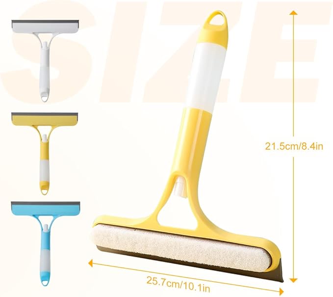3 in 1 Window Cleaning Scraper, 3 in 1 Squeegee for Window Cleaning, All Purpose Window Cleaner Tool for Windows, All-Purpose Window Cleaner Tools (White+Blue)