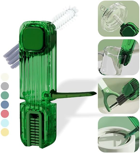 VIDONIO 4 in 1 Cup Lid Gap Cleaning Brush - 2025 Multifunctional Insulation Bottle Cleaning Tools, Mutipurpose Tiny Silicone Cup Holder Cleaner, Home Kitchen Cleaning Tools