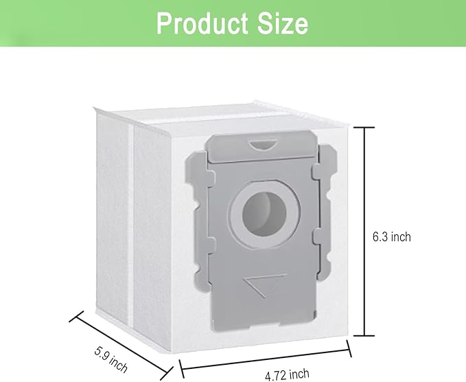 22 Pack Vacuum Bags for iRobot Roomba i7 i7+ i3 i3+ i8 i8+ j5+ i5+ i4 i4+ i1+ i6 i6+ j5+ j7 j7+ s9 s9+, i and s and j Series Clean Base Automatic Dirt Disposal Bags