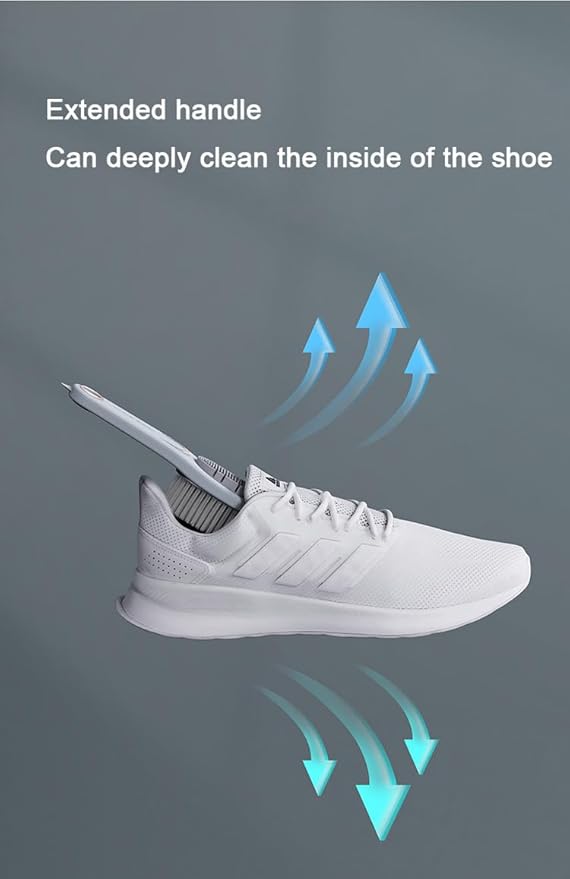Long Handle Multifunctional Double-Sided Shoe Brush, no Damage to Shoes, no Shedding of Hair, Strong Stain Removal. Suitable for Cleaning Various Shoes and Clothes.RPS-IND