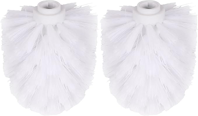 2Pcs Toilet Brush Replacement Head Cleaning Tool, Suitable for Brush rods with a Diameter of 12mm, White