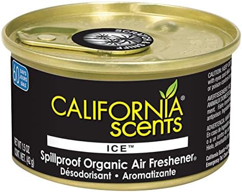 California Scents Car Freshener Can, Odor Neutralizer, Stocking Stuffers, Ice Scent, Pack of 12