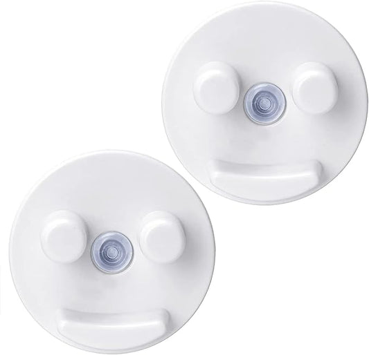 Sponge Holder, Sink Caddy w/Suction Cup Installation, Sponge Organizer for Kitchen/Bathroom Sink, Self Draining, Dishwasher Safe for Holding Smiley Sponges(Sponges Not Included), White(2-Pack)