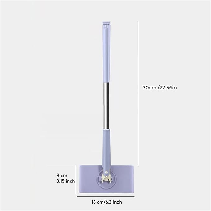Convenient Cloth Changing Mini Mop + Magic Cleaning Cloth*6, Zero Touch Snap Grip Mini Mops for Wet & Dry Cleaning, Lightweight Snap for Corners (36in - P + Cloth*6)