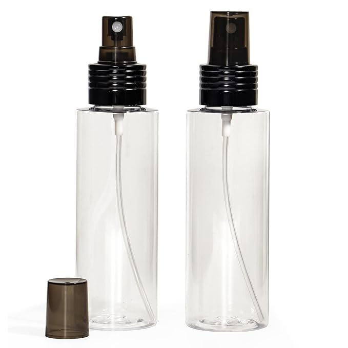 Yebeauty Empty Spray Bottles for Essential Oils, 5oz Refillable Clear Plastic Misting Spray Bottles Atomizer Fine Mister Spray Bottle for Beauty Products, Cleaning, Pack of 2