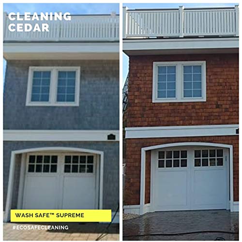 Wash Safe™ SUPREME Eco-Safe and Organic All-Purpose Exterior Cleaner, 10 lb | | Clear, Bleach-Free Powder Solution | Clean Up to 10,000 sq. ft. of Roof, Vinyl Siding, Wood, Decks, Concrete and More
