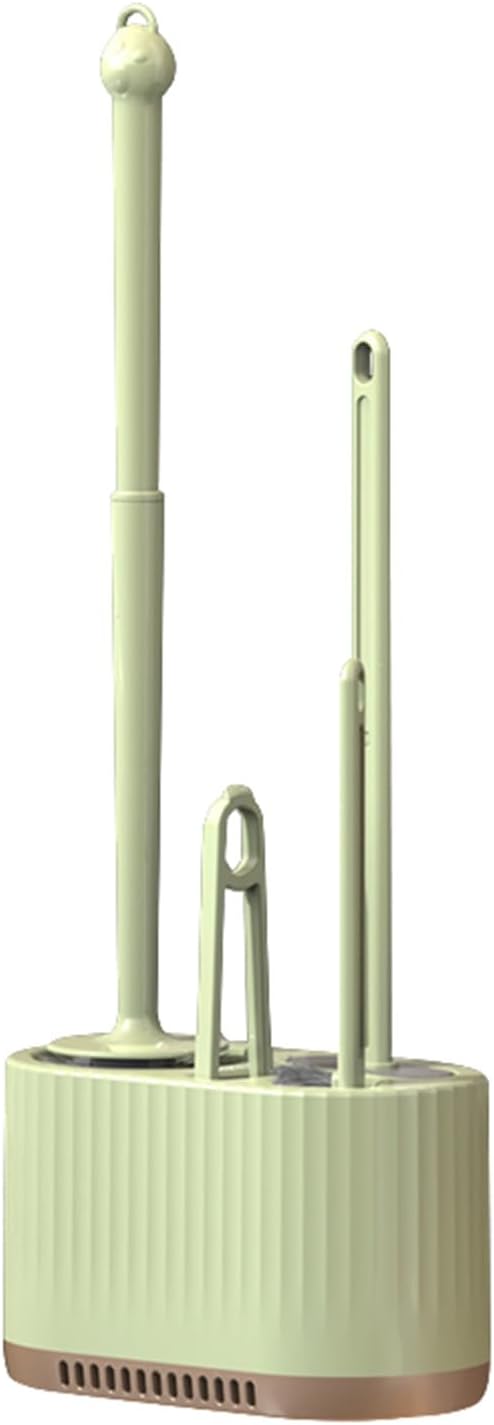 Basaza Toilet Brush and Holder Set Toilet Bowl Cleaning Brush and Holder for Bathroom 4 in 1 Light Green Toilet Bowl Cleaner Brushes & Holders Bathroom Accessories Floor Standing or Wall Mounted