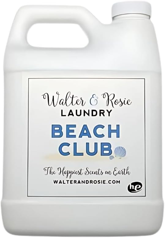 Walter & Rosie Beach Club Luxury Laundry Detergent - Park Inspired Scent with Green Notes & White Jasmine - Highly Fragrant Laundry Detergent - The Happiest Detergent on Earth - 16 Oz