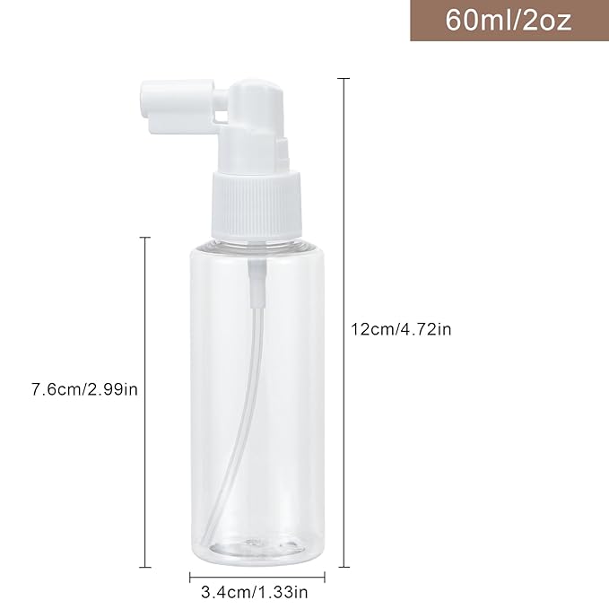 Yebeauty 6 Pack 60ml/2oz Refillable Travel Size Spray Bottle Plastic Long Mouth Mini Spray Bottles Empty with Tight Cap Reusable Atomizers for Gardening Perfumes Mouthwash, Clear Fine Mist Bottle
