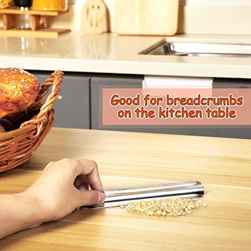 Chumia Crumbers for Servers, Table Crumb Sweepers Bread Cleaner Stainless Steel Table Crumbers for Tablecloth in Restaurants and Homes, Servers, Waiters, Waitresses Tool Accessories(Silver,5)