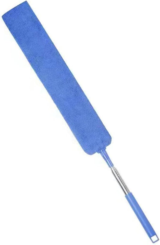 TopHomer 1 Piece Retractable Gap Dust Cleaner Brush with Washable and Removable Duster Cloth for Cleaning Under Appliances Furniture Couch Fridge (Navy Blue)