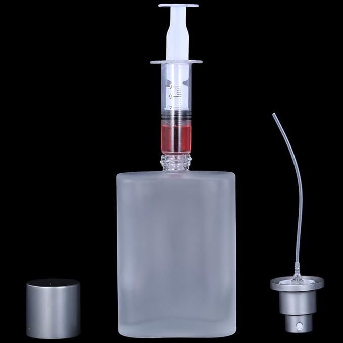 2 Pack 50ml/1.69 Oz Empty Frosted Glass Spray Bottles Perfume Atomizer, Refillable Fine Mist Spray Empty Perfume Bottles with 4 kinds of perfume dispenser (2 Pack 50ml/1.69 Oz Frosted Bottles)