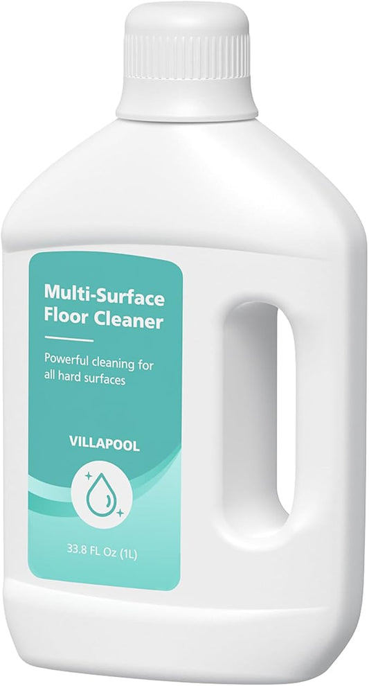 VILLAPOOL Floor Cleaning Solution Compatible with Dreame All Robot Vacuums & Wet Dry Vacuums, Residue-Free Multi-Surface Cleaner, 33.81 Fl Oz Original Scent